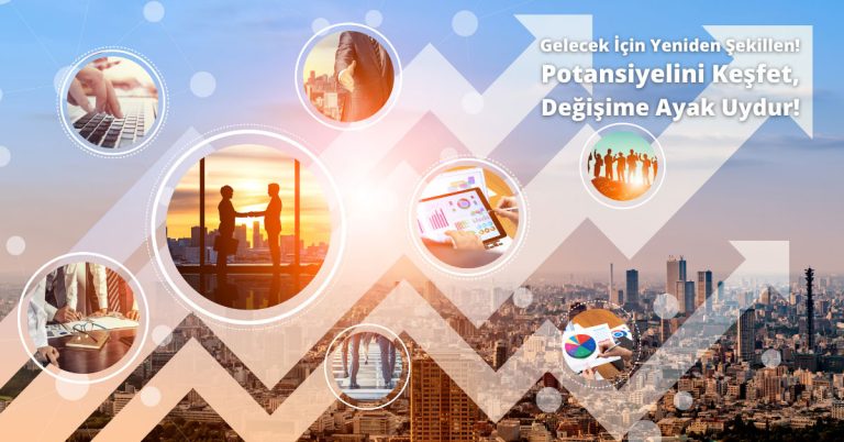 Geleceğin iş dünyası temalı yayın görseli — Değişime ayak uydurma blog yazısı görseli