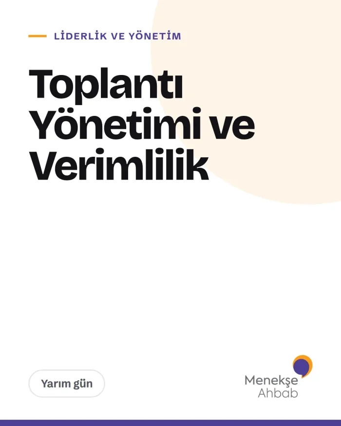 Toplantı Yönetimi ve Verimlilik — kapak Toplantı Yönetimi ve Verimlilik