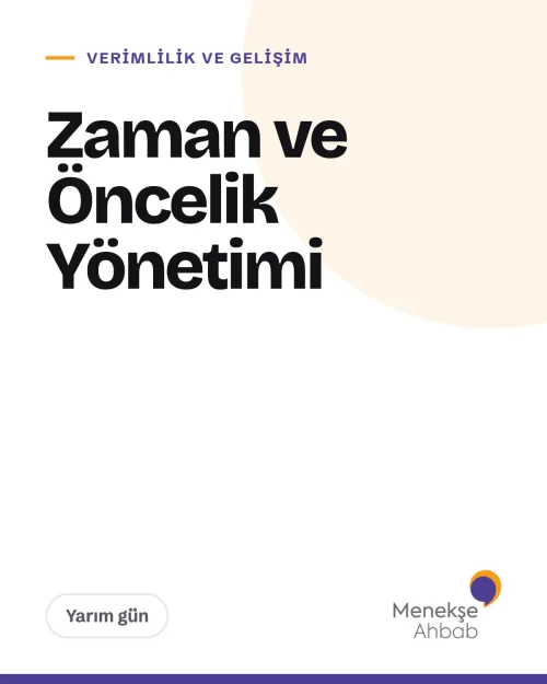 Zaman ve Öncelik Yönetimi — kapak Zaman ve Öncelik Yönetimi