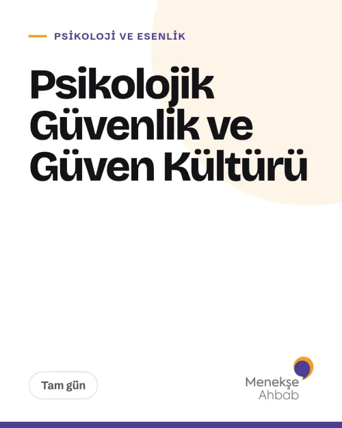 Psikolojik Güvenlik ve Güven Kültürü — kapak Psikolojik Güvenlik ve Güven Kültürü
